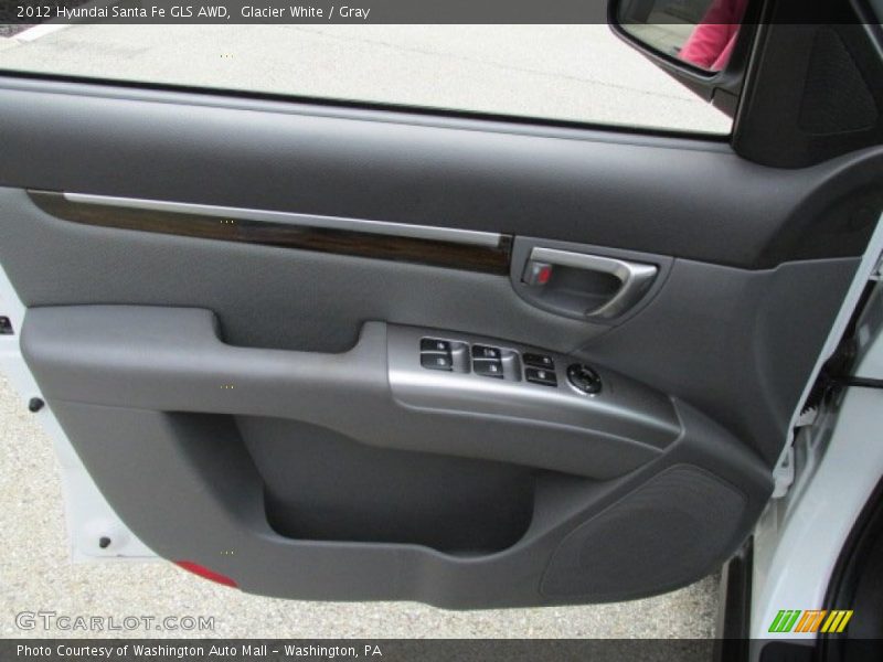 Glacier White / Gray 2012 Hyundai Santa Fe GLS AWD