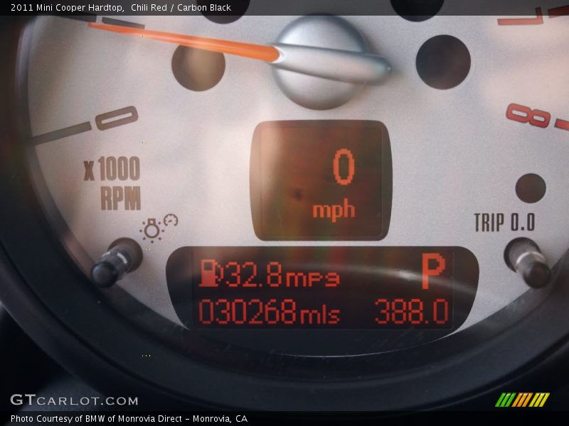 Chili Red / Carbon Black 2011 Mini Cooper Hardtop