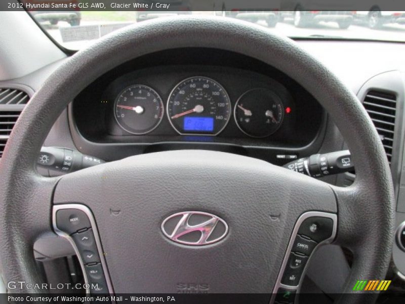 Glacier White / Gray 2012 Hyundai Santa Fe GLS AWD