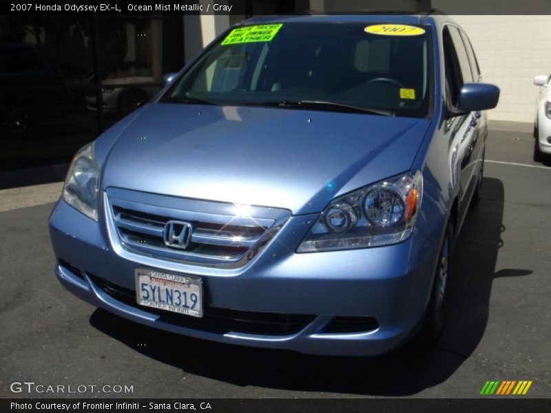 Ocean Mist Metallic / Gray 2007 Honda Odyssey EX-L