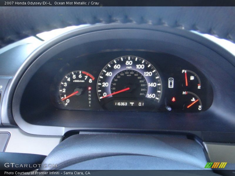 Ocean Mist Metallic / Gray 2007 Honda Odyssey EX-L