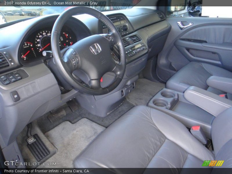 Ocean Mist Metallic / Gray 2007 Honda Odyssey EX-L