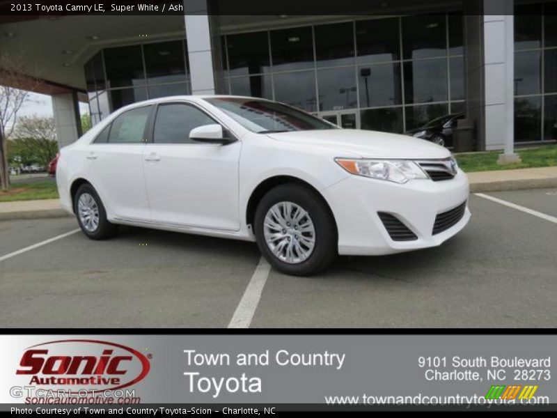 Super White / Ash 2013 Toyota Camry LE
