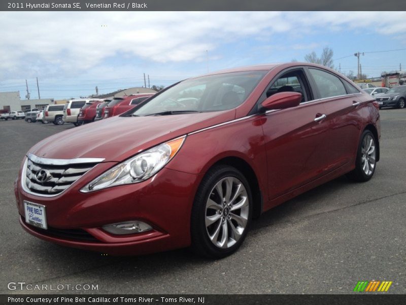 Venetian Red / Black 2011 Hyundai Sonata SE