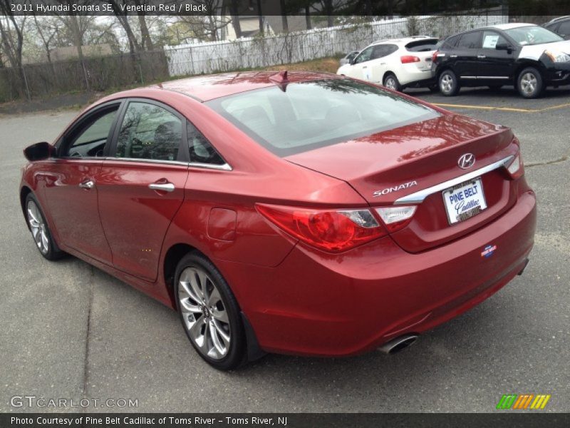 Venetian Red / Black 2011 Hyundai Sonata SE