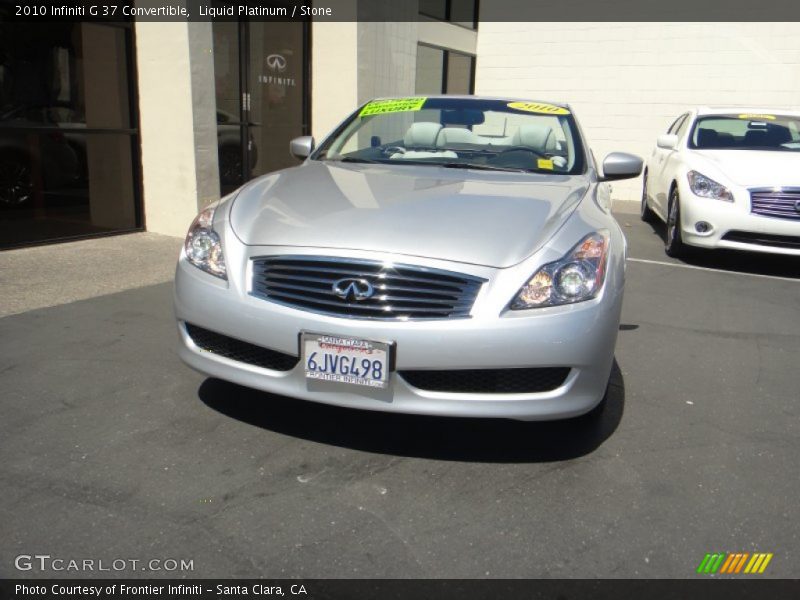 Liquid Platinum / Stone 2010 Infiniti G 37 Convertible