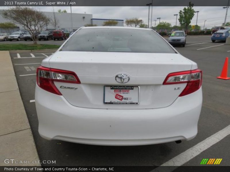 Super White / Ash 2013 Toyota Camry LE