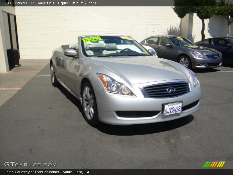Liquid Platinum / Stone 2010 Infiniti G 37 Convertible