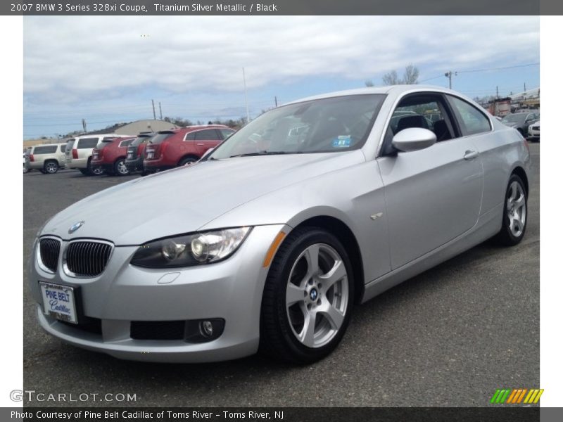 Titanium Silver Metallic / Black 2007 BMW 3 Series 328xi Coupe