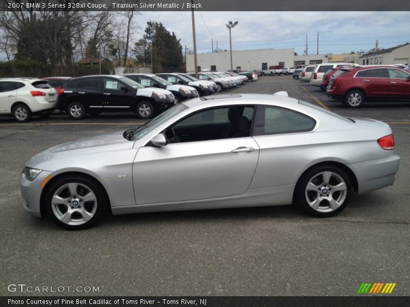 Titanium Silver Metallic / Black 2007 BMW 3 Series 328xi Coupe