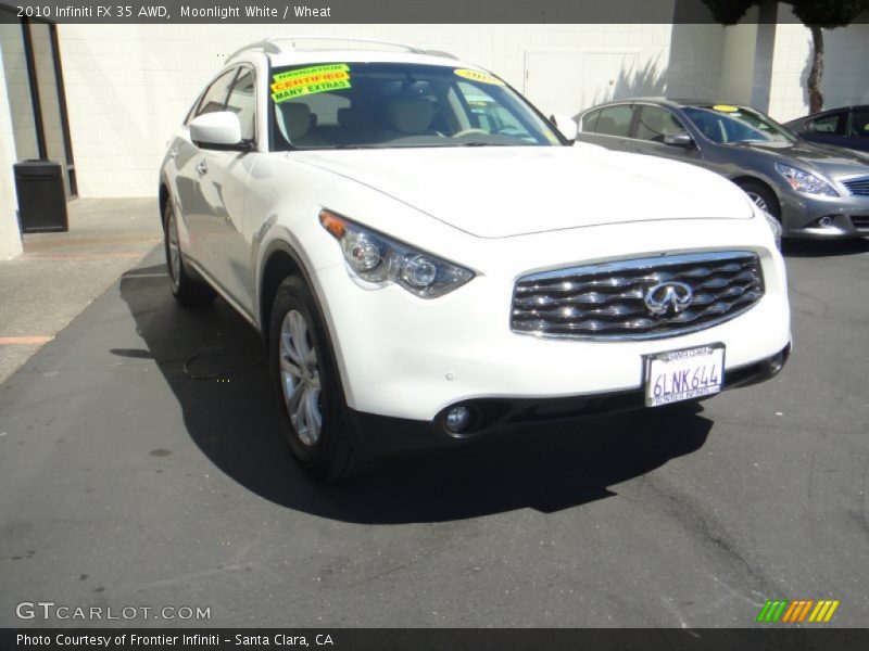 Moonlight White / Wheat 2010 Infiniti FX 35 AWD