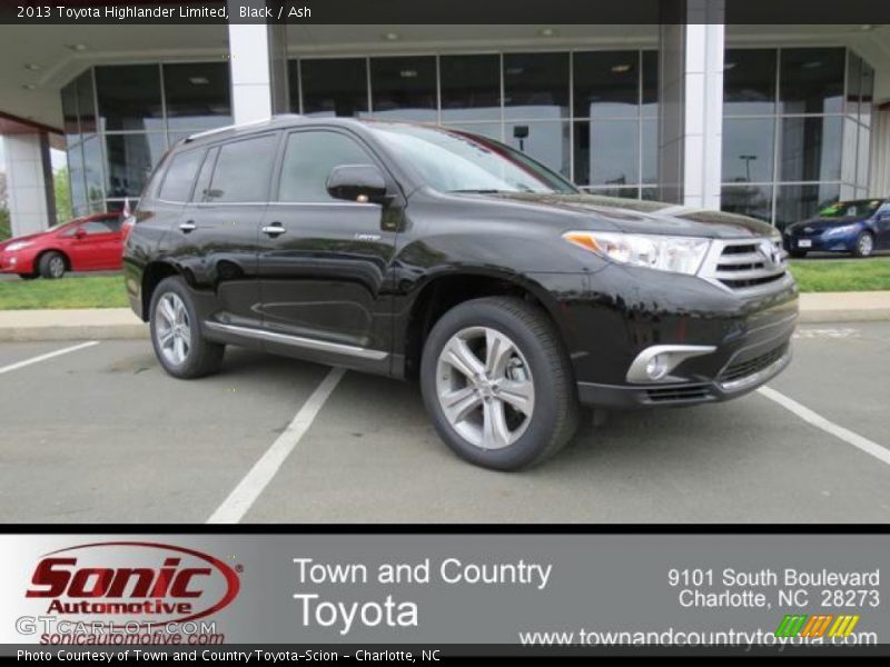 Black / Ash 2013 Toyota Highlander Limited