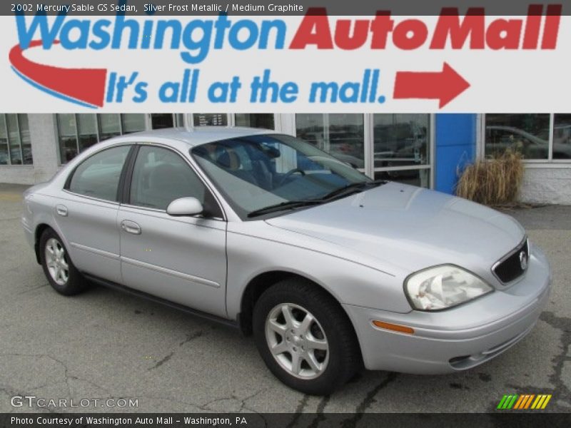 Silver Frost Metallic / Medium Graphite 2002 Mercury Sable GS Sedan