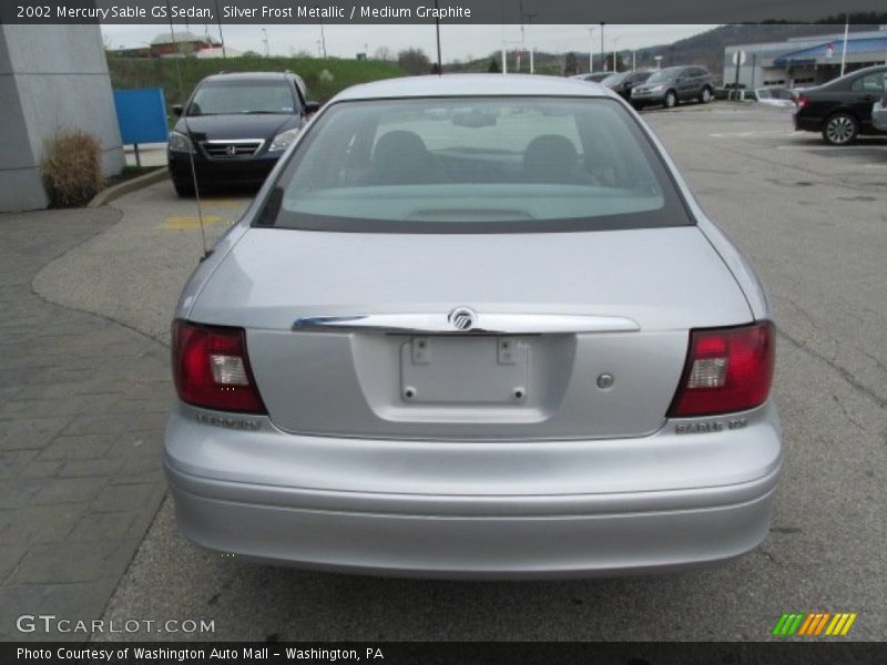 Silver Frost Metallic / Medium Graphite 2002 Mercury Sable GS Sedan