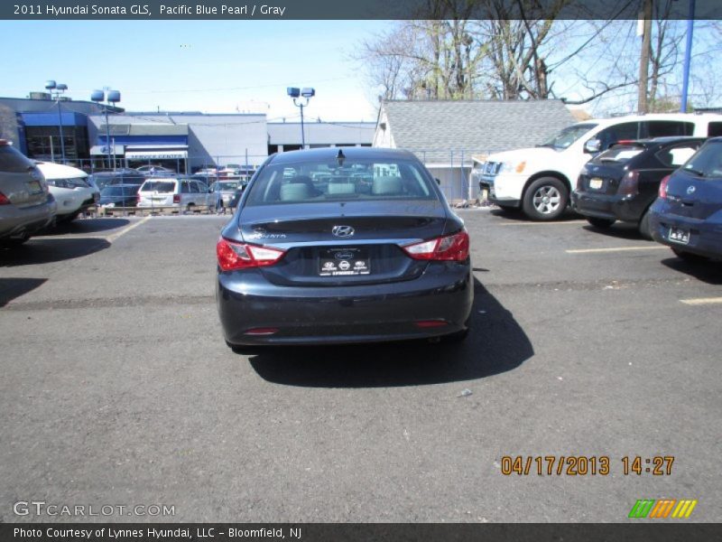 Pacific Blue Pearl / Gray 2011 Hyundai Sonata GLS