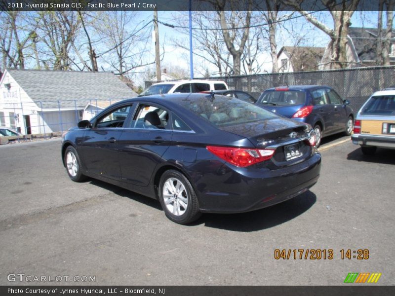 Pacific Blue Pearl / Gray 2011 Hyundai Sonata GLS