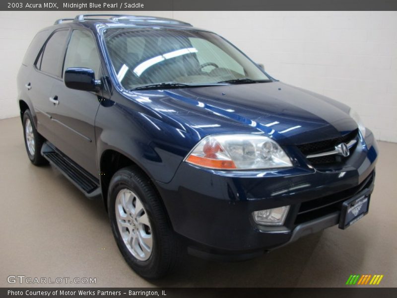 Midnight Blue Pearl / Saddle 2003 Acura MDX