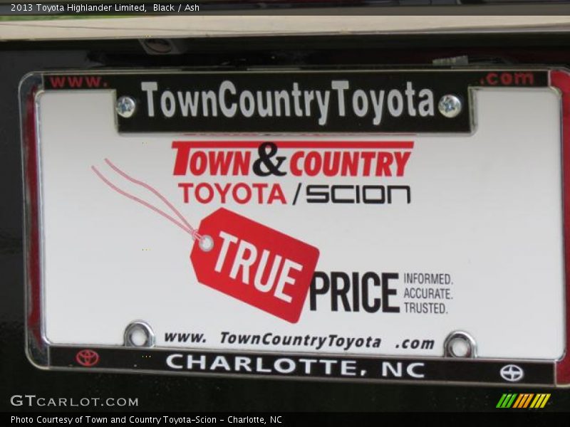 Black / Ash 2013 Toyota Highlander Limited