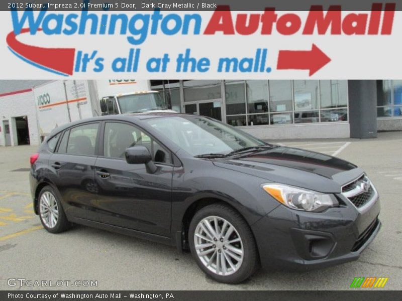 Dark Gray Metallic / Black 2012 Subaru Impreza 2.0i Premium 5 Door