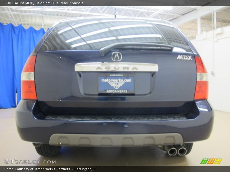 Midnight Blue Pearl / Saddle 2003 Acura MDX
