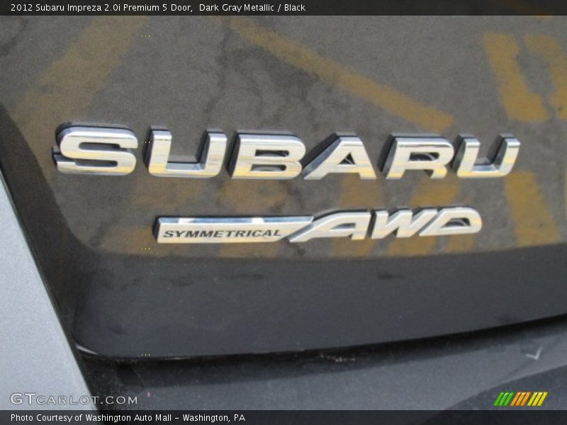 Dark Gray Metallic / Black 2012 Subaru Impreza 2.0i Premium 5 Door