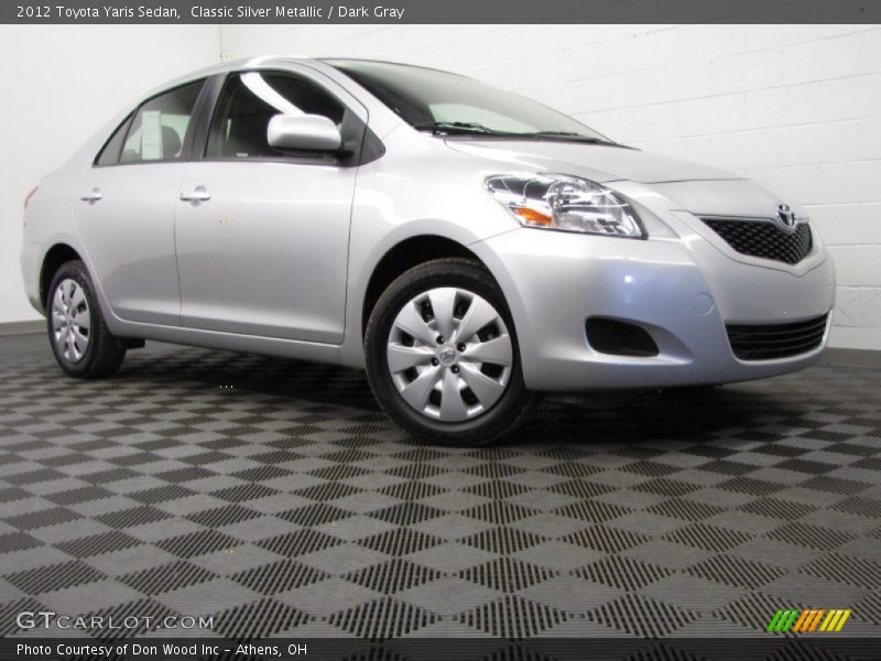 Classic Silver Metallic / Dark Gray 2012 Toyota Yaris Sedan