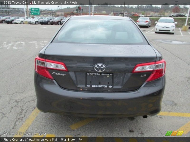 Magnetic Gray Metallic / Ash 2012 Toyota Camry LE