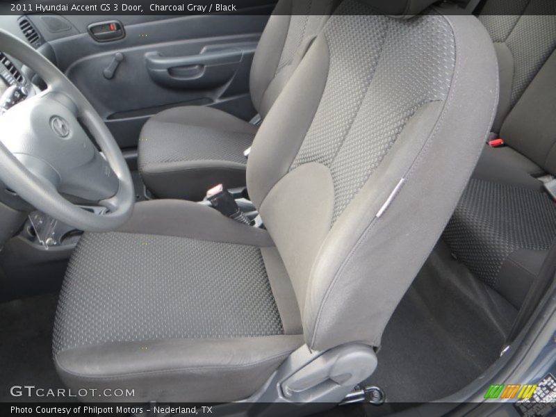 Charcoal Gray / Black 2011 Hyundai Accent GS 3 Door