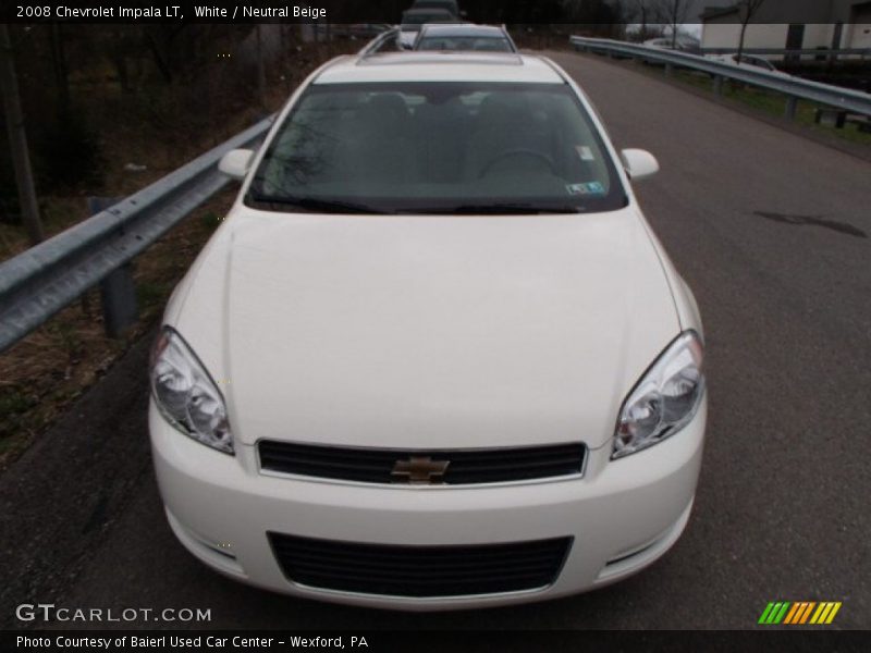 White / Neutral Beige 2008 Chevrolet Impala LT