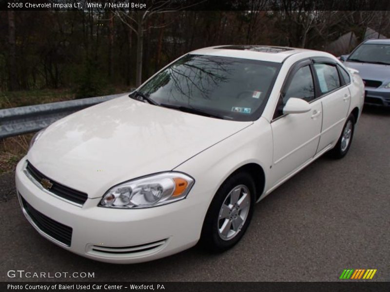 White / Neutral Beige 2008 Chevrolet Impala LT