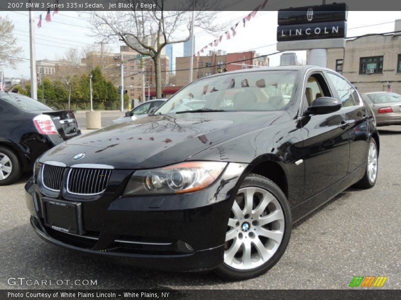 Jet Black / Beige 2007 BMW 3 Series 335xi Sedan