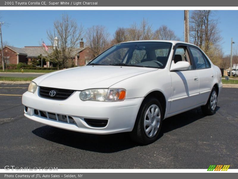 Super White / Light Charcoal 2001 Toyota Corolla CE