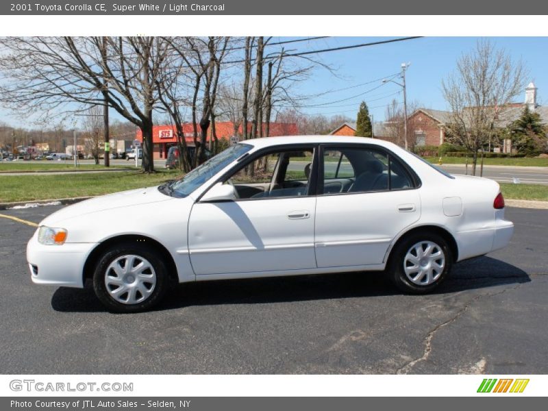 Super White / Light Charcoal 2001 Toyota Corolla CE