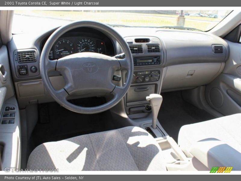 Super White / Light Charcoal 2001 Toyota Corolla CE
