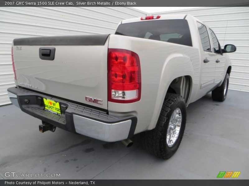 Silver Birch Metallic / Ebony Black 2007 GMC Sierra 1500 SLE Crew Cab