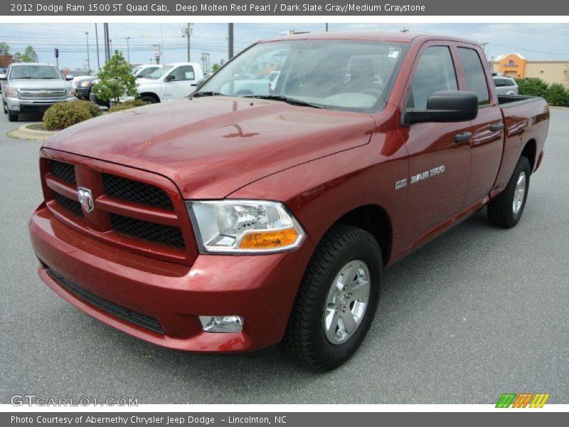 Deep Molten Red Pearl / Dark Slate Gray/Medium Graystone 2012 Dodge Ram 1500 ST Quad Cab