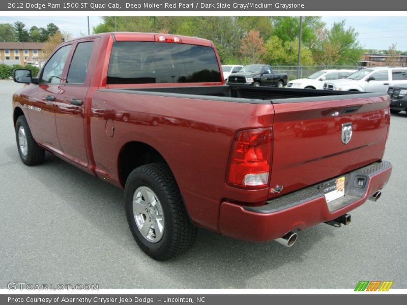 Deep Molten Red Pearl / Dark Slate Gray/Medium Graystone 2012 Dodge Ram 1500 ST Quad Cab