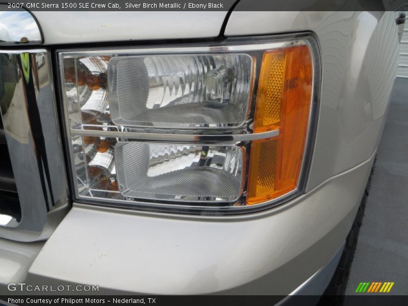 Silver Birch Metallic / Ebony Black 2007 GMC Sierra 1500 SLE Crew Cab