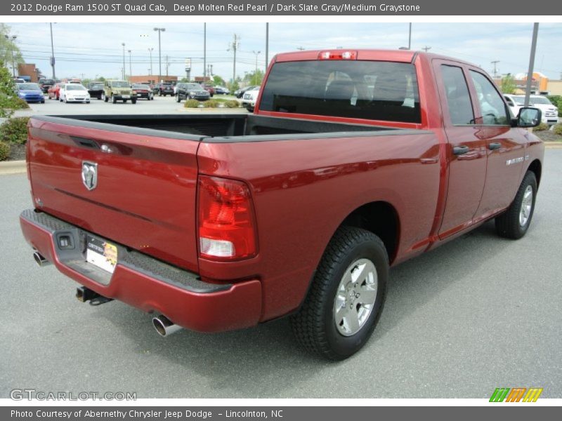 Deep Molten Red Pearl / Dark Slate Gray/Medium Graystone 2012 Dodge Ram 1500 ST Quad Cab