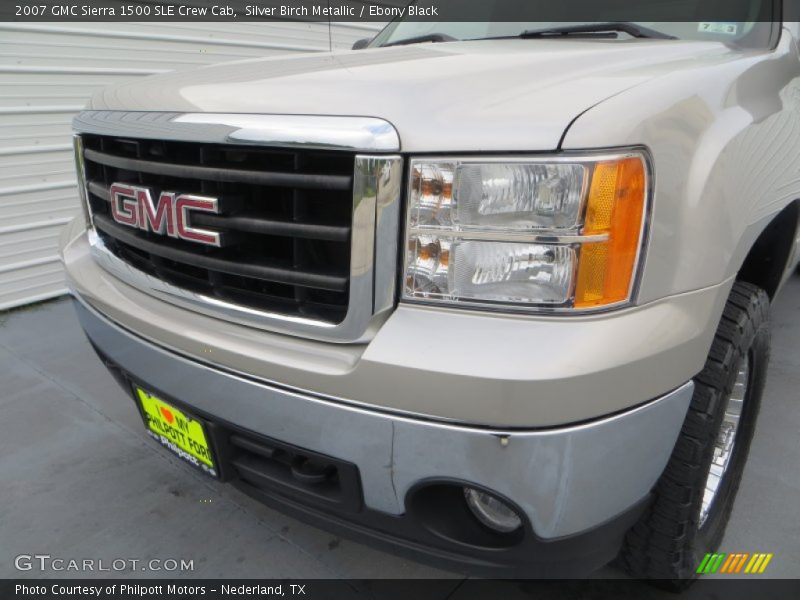 Silver Birch Metallic / Ebony Black 2007 GMC Sierra 1500 SLE Crew Cab