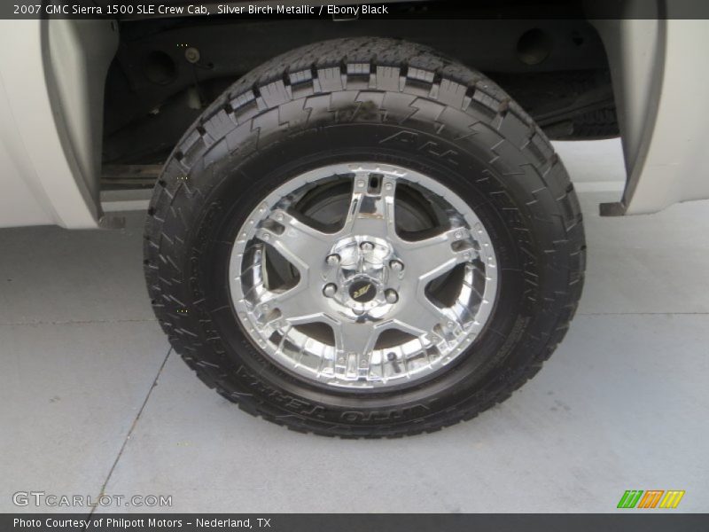 Silver Birch Metallic / Ebony Black 2007 GMC Sierra 1500 SLE Crew Cab