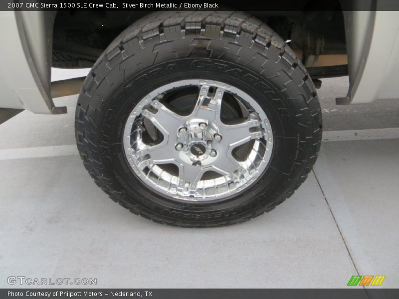 Silver Birch Metallic / Ebony Black 2007 GMC Sierra 1500 SLE Crew Cab