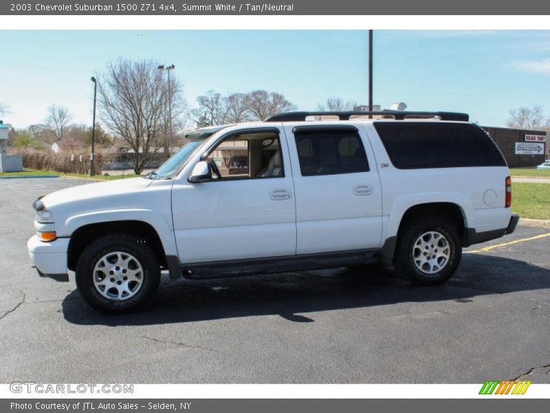 Summit White / Tan/Neutral 2003 Chevrolet Suburban 1500 Z71 4x4