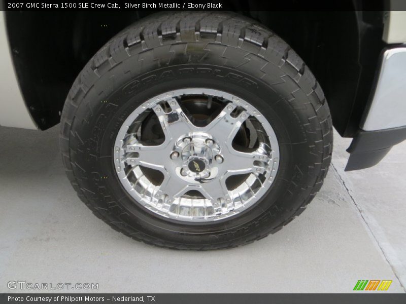 Silver Birch Metallic / Ebony Black 2007 GMC Sierra 1500 SLE Crew Cab