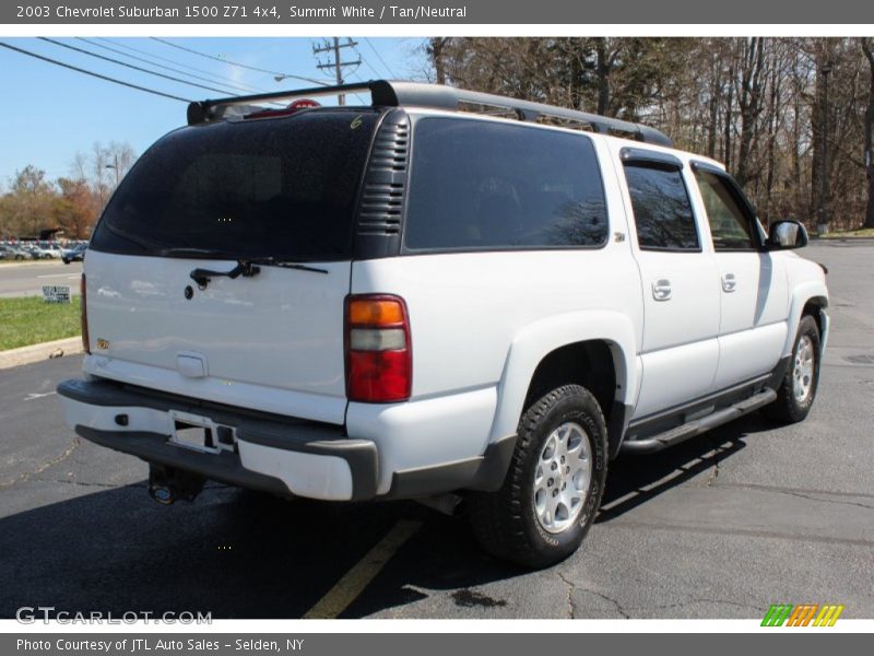 Summit White / Tan/Neutral 2003 Chevrolet Suburban 1500 Z71 4x4