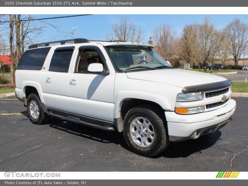 Summit White / Tan/Neutral 2003 Chevrolet Suburban 1500 Z71 4x4