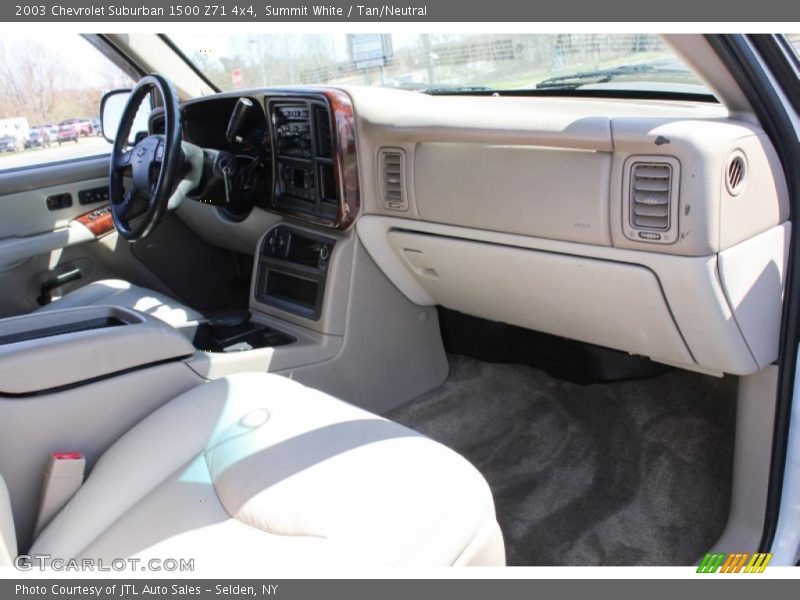 Summit White / Tan/Neutral 2003 Chevrolet Suburban 1500 Z71 4x4
