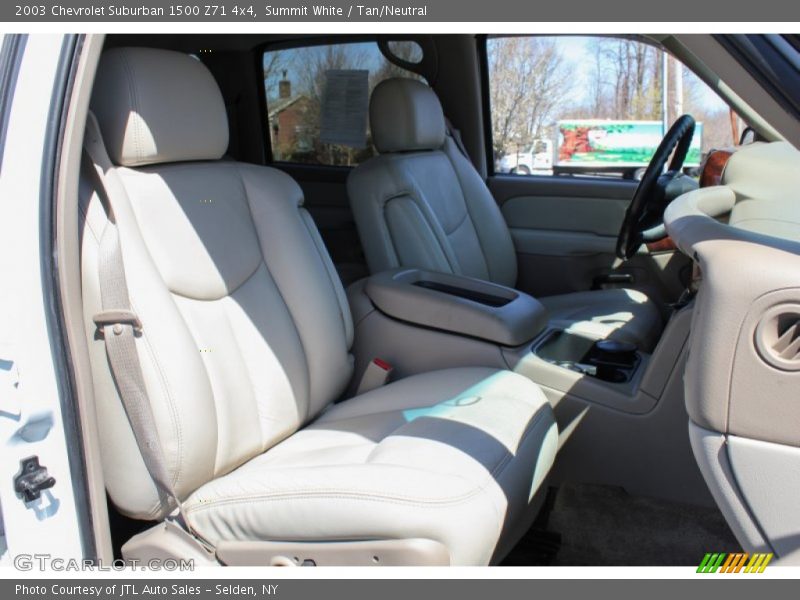 Summit White / Tan/Neutral 2003 Chevrolet Suburban 1500 Z71 4x4