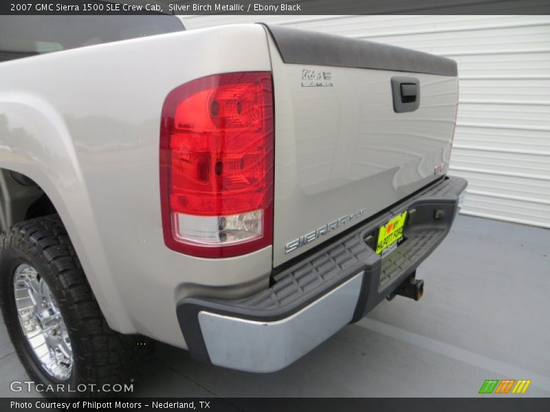 Silver Birch Metallic / Ebony Black 2007 GMC Sierra 1500 SLE Crew Cab