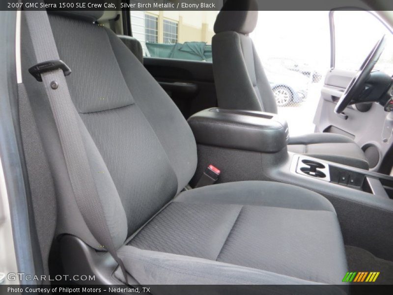 Silver Birch Metallic / Ebony Black 2007 GMC Sierra 1500 SLE Crew Cab